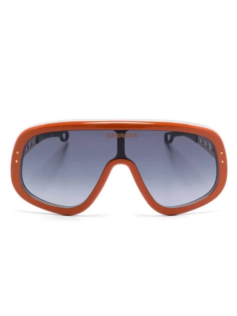 New Carrera Flaglab 17 C3E9O Oversized Shield Sunglasses in Orange, Authentic - Picture 11 of 12